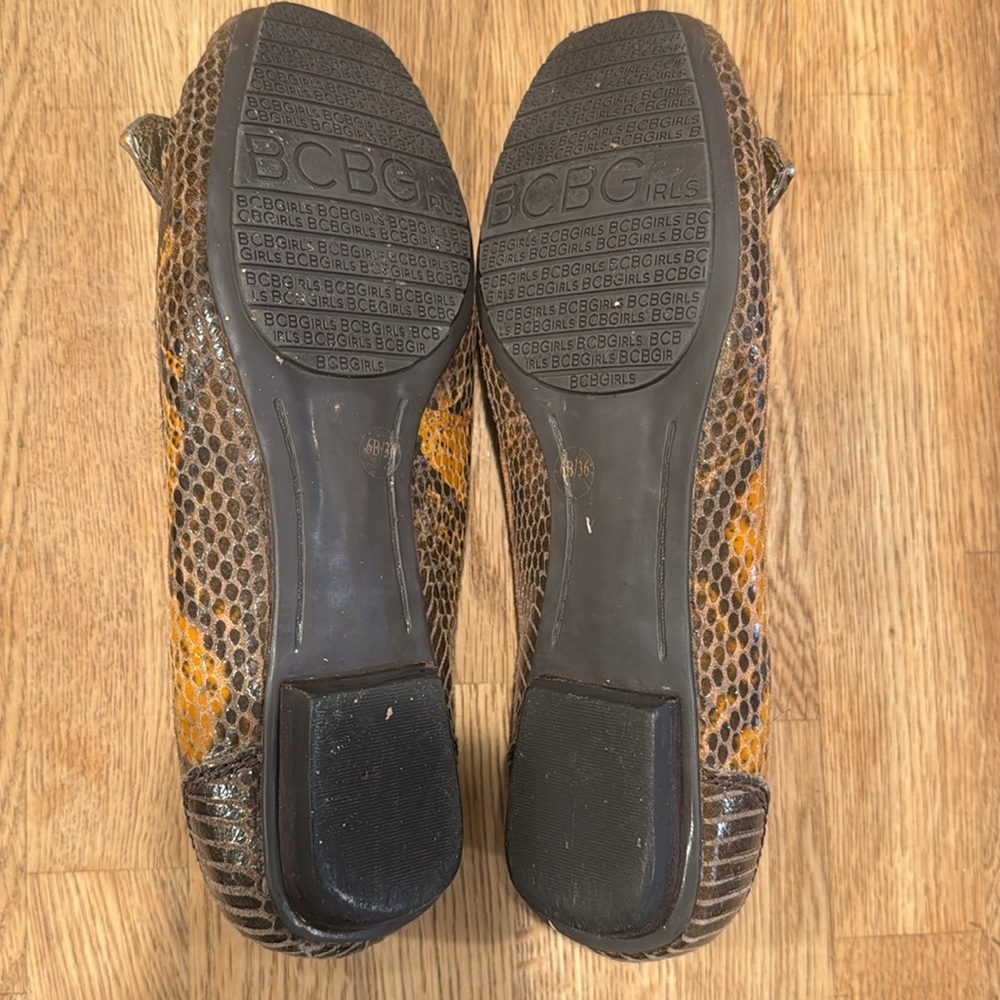 BCBGirls Snakeskin Buckle Flats - Picture 9 of 10